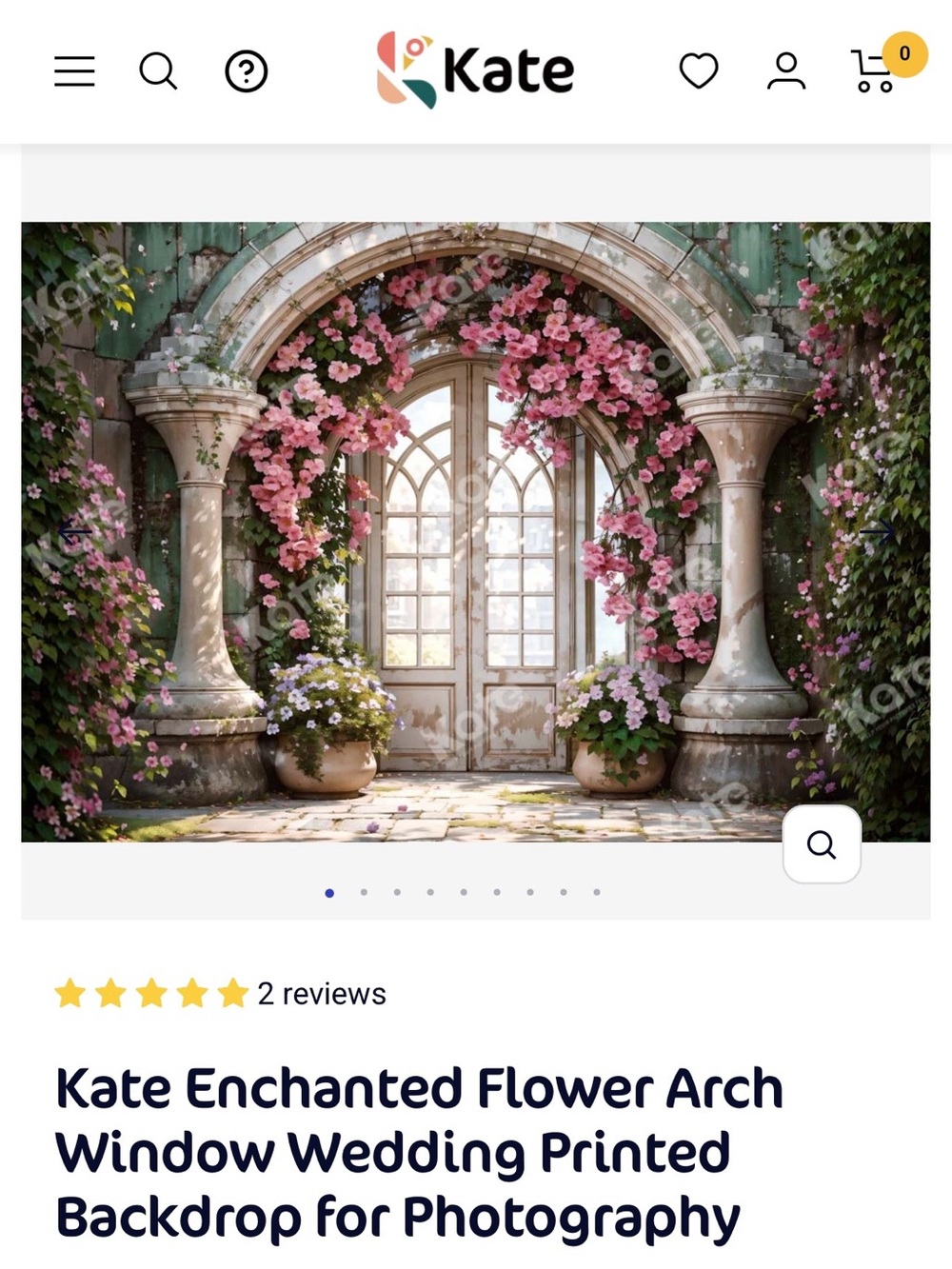 Kate Photography Backdrop Enchanted Flower Arch Window 10’x8’